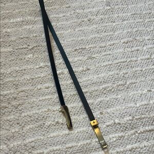 Chic Black Belt with Gold Buckle